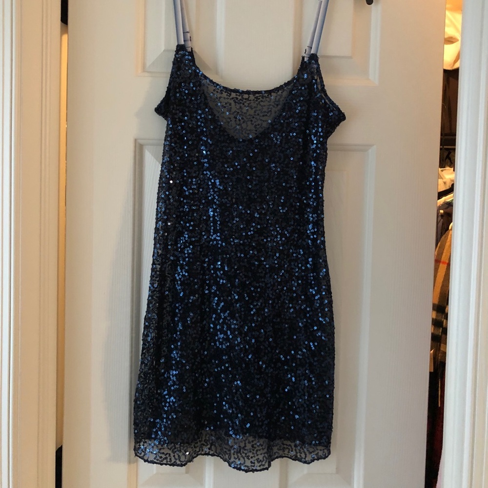 Navy Blue Sequin free people top